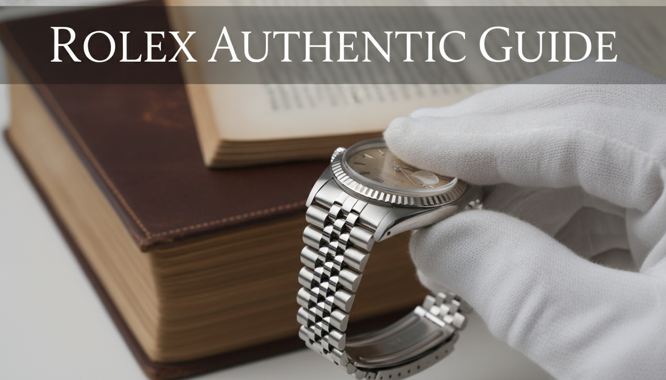 A watch expert inspecting a Rolex for authenticity