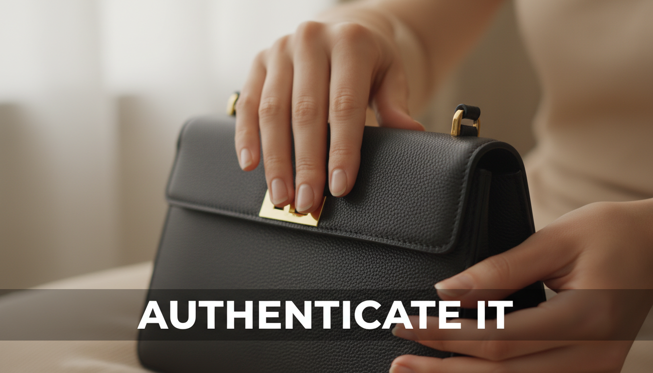 A close-up shot of a person's hands carefully holding a luxury item
