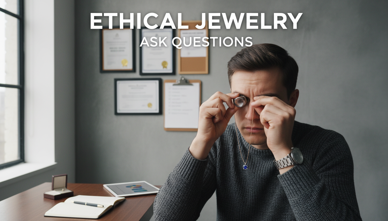 A consumer asking questions about ethical jewelry